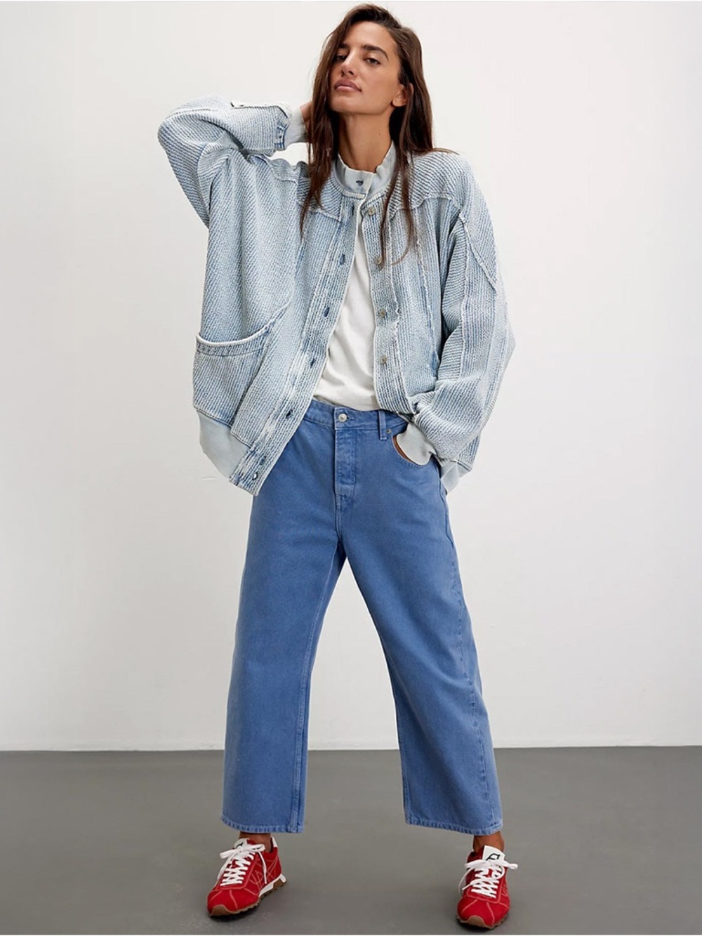 WE THE FREE DEEP TRANCE DROPPED BOYFRIEND JEANS - OCEAN